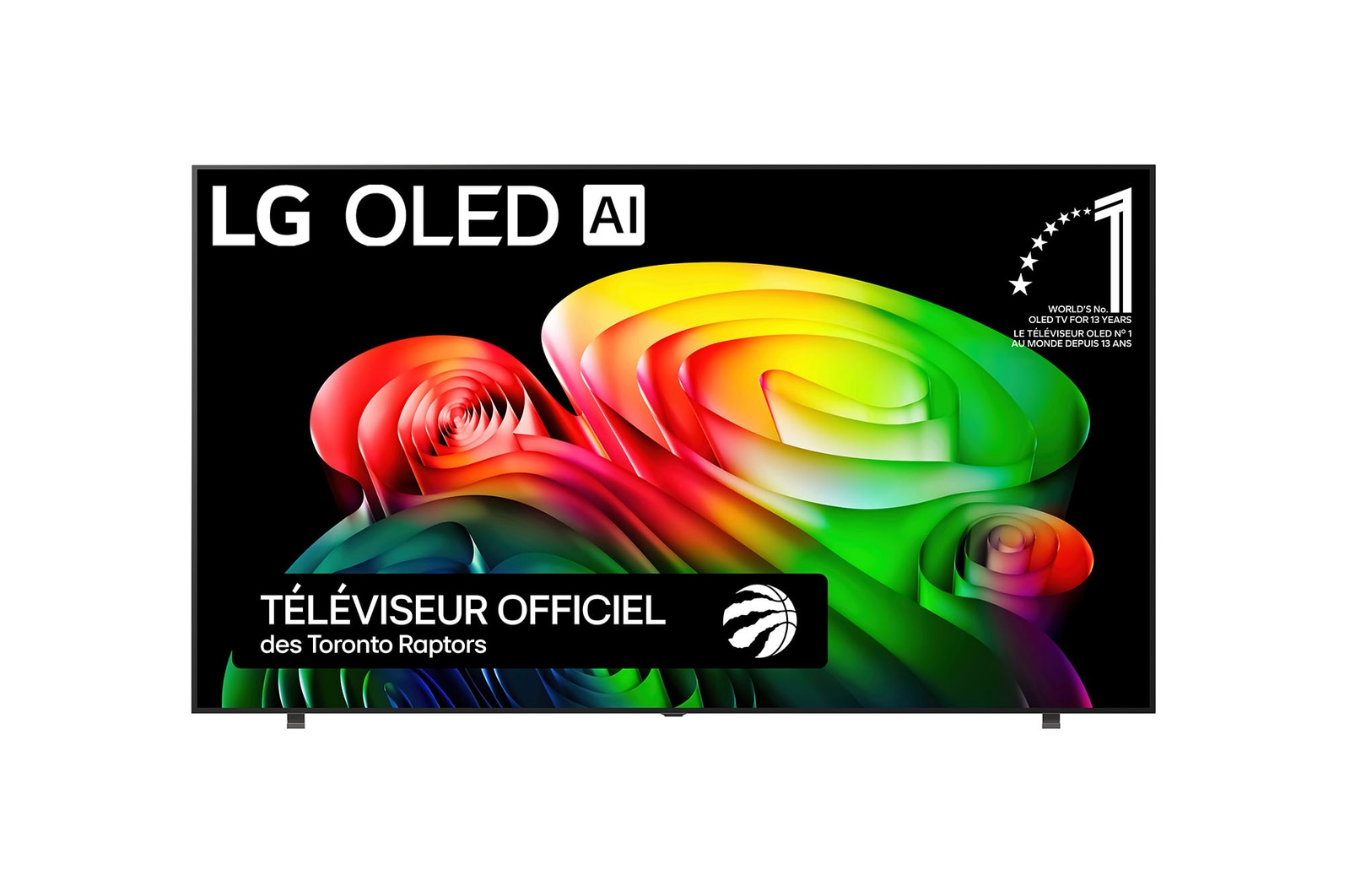 Vue avant de 65 Inch LG OLED AI B6 4K Smart TV 2026 OLED65B6GUA